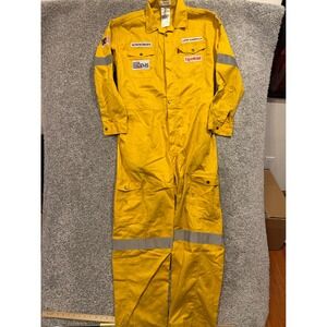 Coveralls Mens XXL Yellow ExxonMobil Oil IMS Workwear Safety Reflective *
